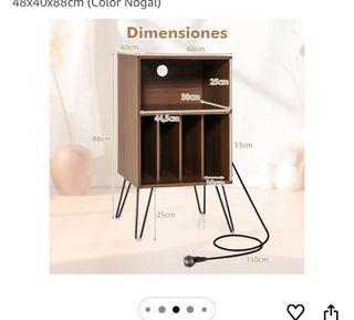 Mueble para tocadiscos y vinilos