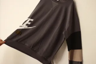 Sudadera Hombre Gris y Beige.