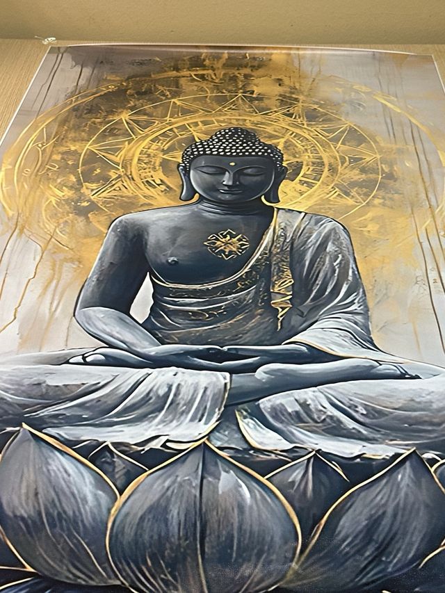 Buda abstracto moderno meditando