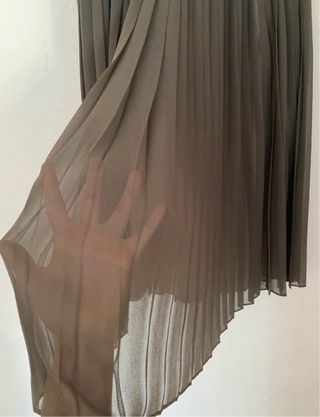 Falda Hoss Intropia marrón plisada