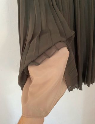 Falda Hoss Intropia marrón plisada