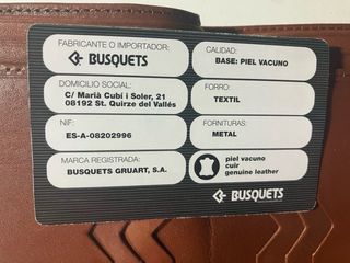 Cartera de piel de vacuno