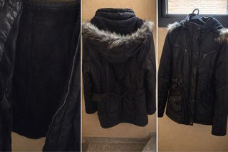 Parka acolchada invierno capucha pelo,  Talla M ,l