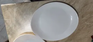 Set 6 Piatti Ovali Bianchi Porcellana