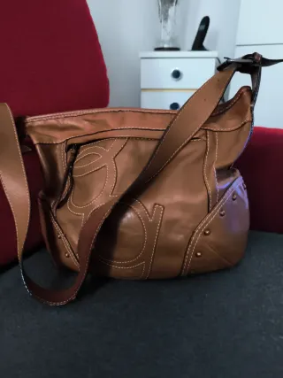 Bolso Piel Purificación García Marrón