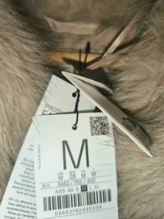 Cazadora pelo Stradivarius Talla M Beige