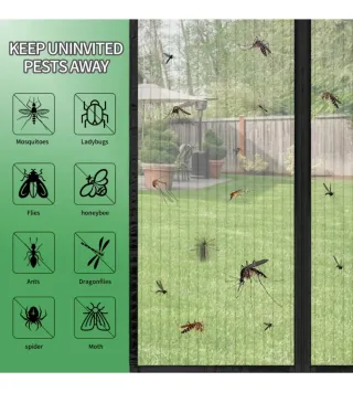 Mosquitera para puerta Meet Beauty 80x230cm negra