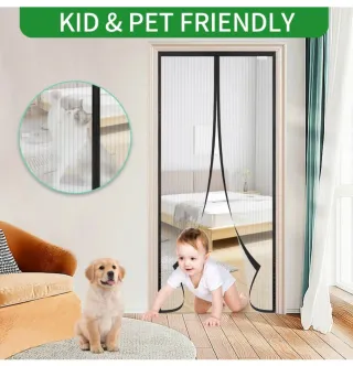 Mosquitera para puerta Meet Beauty 80x230cm negra