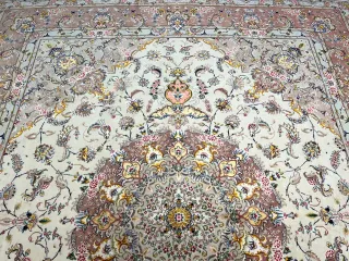 Tappeto Tabriz 70 Raj 305x250 cm Seta Lana
