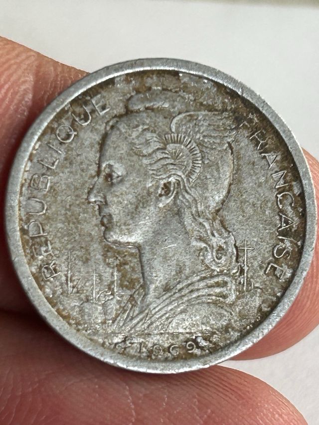 Moneda 1 Franco Territorio Afars Issas