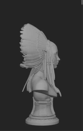 Busto stampa 3D, altezza 25cm varang avatar