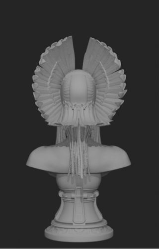 Busto stampa 3D, altezza 25cm varang avatar