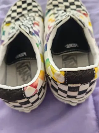 Zapatillas Vans Checkerboard Arcoíris Mujer