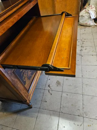 Credenza Armadietto Scrittoio Legno Intarsiato