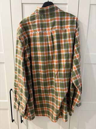 Camicia uomo Schöffel quadri verde arancio