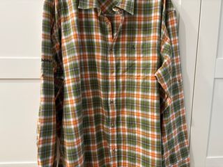 Camicia uomo Schöffel quadri verde arancio