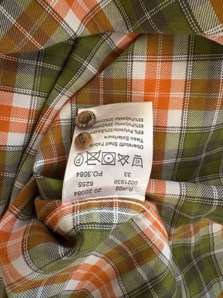 Camicia uomo Schöffel quadri verde arancio