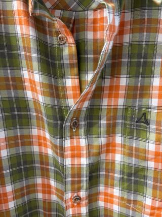 Camicia uomo Schöffel quadri verde arancio