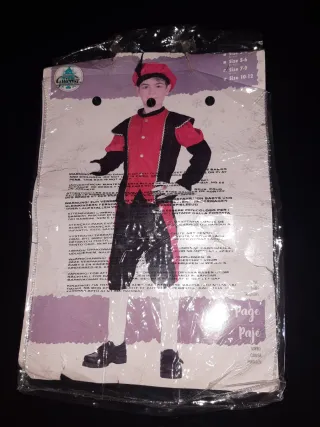 Disfraz Paje Talla 7-9 Años con leotardo incluido