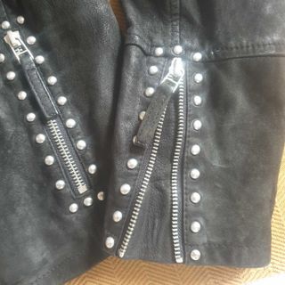 Chaqueta de cuero gris oscuro Gipsy by Mauritius