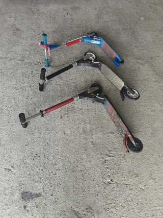 3 Patinetes de regalo En persona.