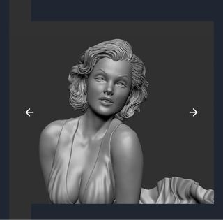 Busto stampa 3D altezza 25cm merilyn monroe
