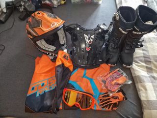 Equipación Motocross Infantil Naranja
