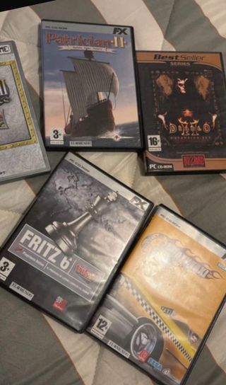 Lote 9 Juegos PC: Heroes III, Patrician II, Diablo