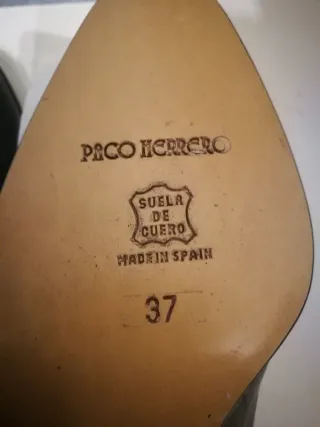 Zapatos tacón piel negros talla 37