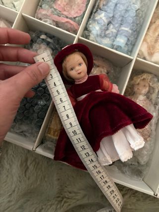 Lotto 14 Bambole Vintage in Porcellana e Ceramica