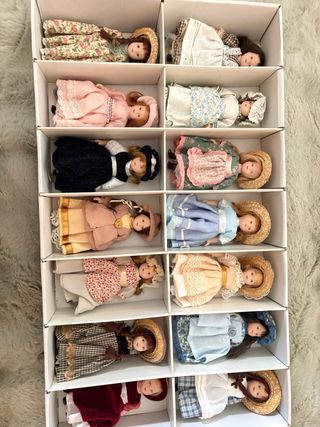 Lotto 14 Bambole Vintage in Porcellana e Ceramica