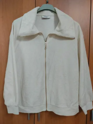 Sudadera Woman Beige Talla L ,46