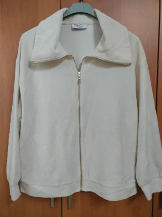 Sudadera Woman Beige Talla L ,46