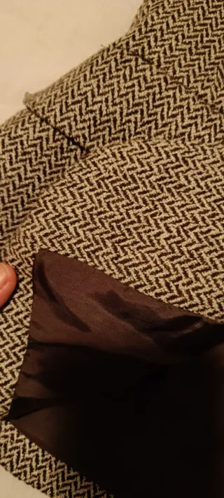 Blazer marrón y beige