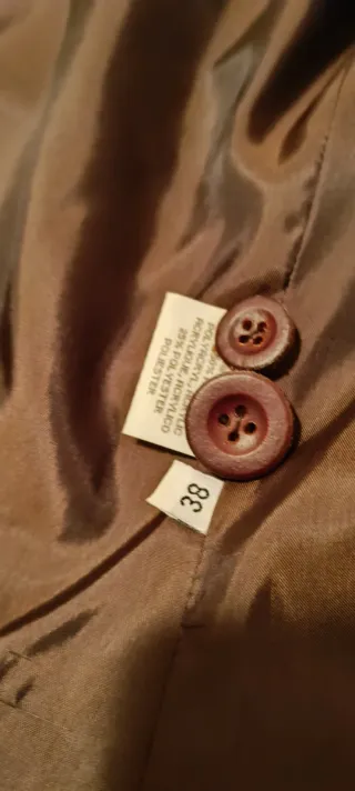 Blazer marrón y beige