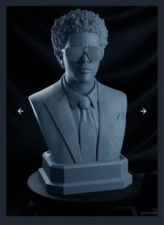 Busto stampa 3D altezza 25cm the weeknd