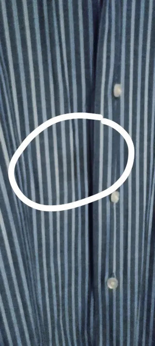 Camisa de rayas azul y blanca para hombre