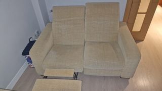 Sofás 3 y 2 plazas beige tela