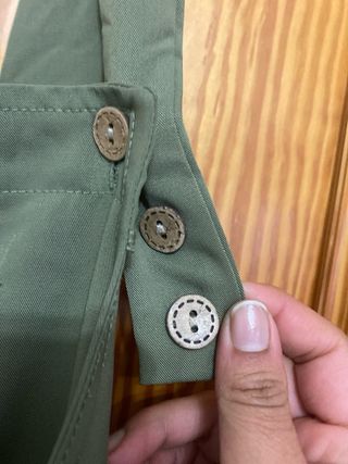 Mono largo tela verde oliva