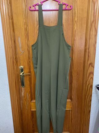 Mono largo tela verde oliva