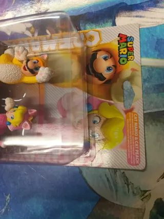 Amiibo Super Mario Cat Mario & Peach