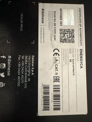 Botas Dainese Energica Air Talla 45