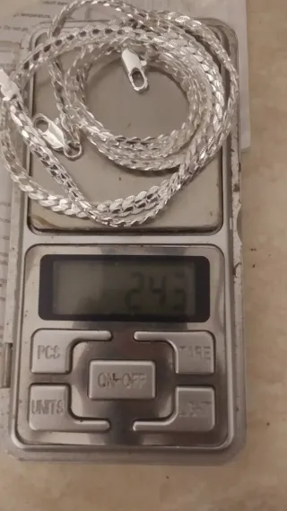 Conjunto collar y pulsera unisex de plata 925