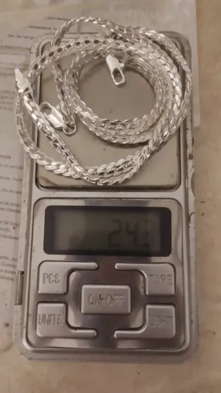 Conjunto collar y pulsera unisex de plata 925