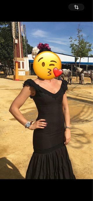 Traje de flamenca negro