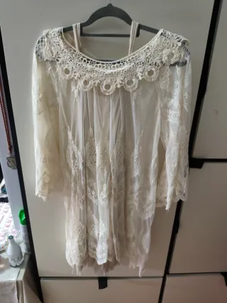 Vestido de encaje blanco
