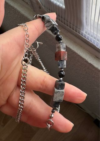 Collar Sprayground cadena plata con piedras