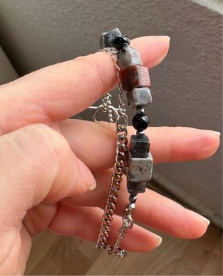 Collar Sprayground cadena plata con piedras