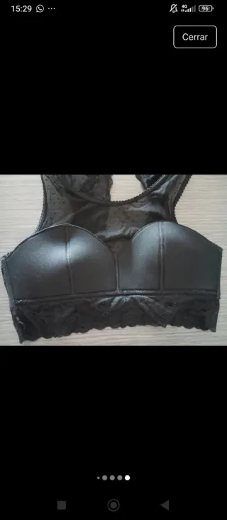 Bralette de encaje negro