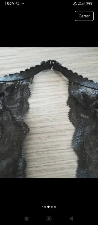Bralette de encaje negro